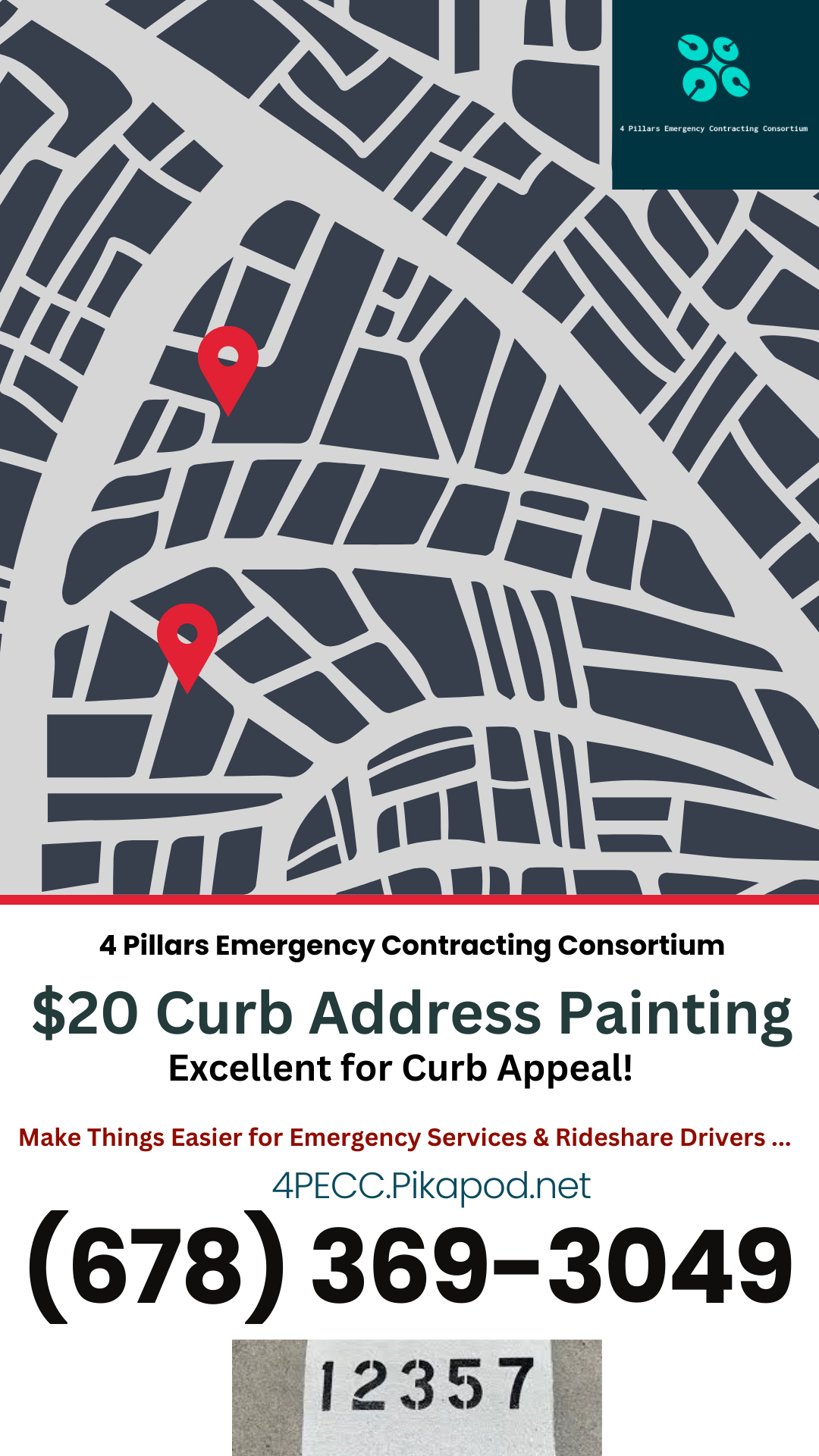 Curb Address Painting