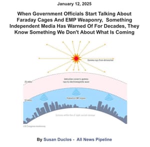 "When Government Officials Start Talking About Faraday Cages And EMP Weaponry,  Something Independent Media Has Warned Of For Decades, They Know Something We Don't About What Is Coming"