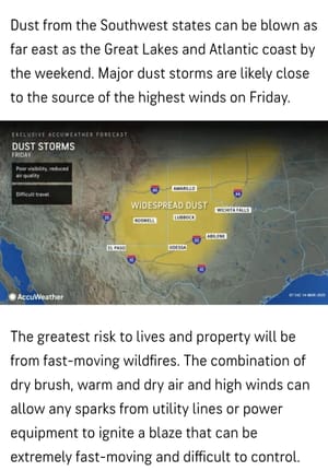 The latest dust storm has begun in West Texas.