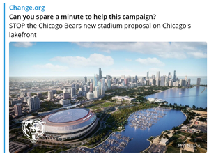 STOP the Chicago Bears new stadium proposal on Chicago's lakefront